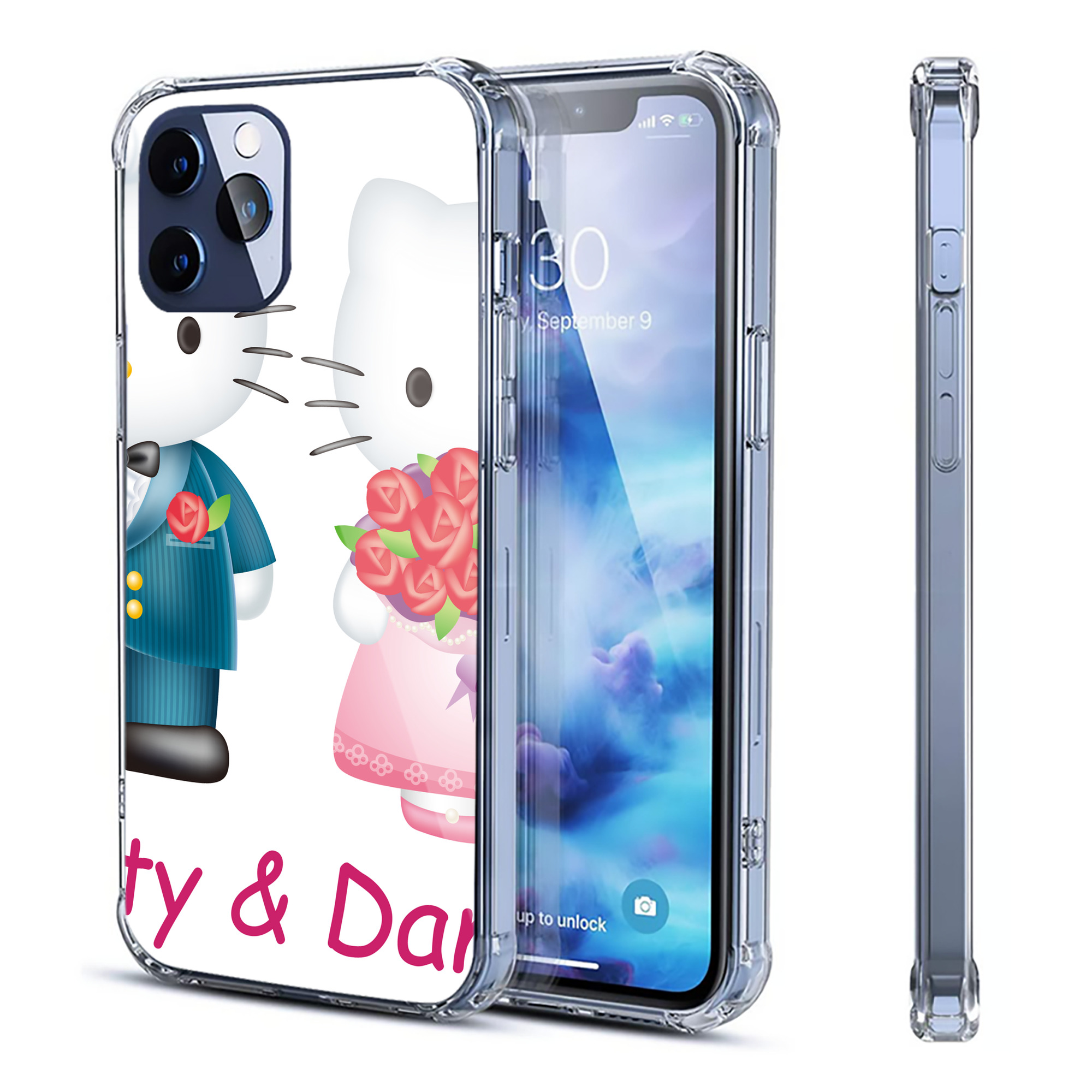 （画像用） Hello Kitty ハローキティ 【iPhone 12シリーズ対応】透明スマホケース（クリアソフトケース）